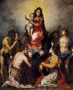 Andrea del Sarto Virgin and Child in Glory with Six Saints oil painting reproduction
